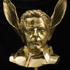 Jan Fabre, Autoritratto, Chapter XI. Bronzo, cm 51,5 x 37,1 x 23. Firenze, Galleria degli Uffizi, Corridioio Vasariano