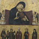 Giovanni da Rimini, Vergine col Bambino e cinque Santi, Probabilmente  1300-1305, Tempera all'uovo su pannello, 39 x 49 cm, Pinacoteca Comunale di Faenza | © IBACN / Emilia-Romagna