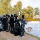 Giuseppe De Nittis, Accanto al laghetto dei giardini del Lussemburgo, 1875