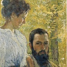 Cuno Amiet, Autoritratto con la moglie (Selbstbildnis mit Gattin), 1899, Tempera su tela, 52 x 76 cm, Museo d'arte della Svizzera italiana, Lugano | Courtesy of Collezione Città di Lugano