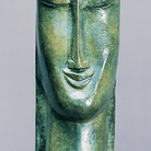 A. Modigliani, Tête de femme, 1912. h. cm 57; bronzo a cera persa