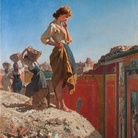 Filippo Palizzi, Scavi di Pompei, olio su tela 118 x 85 cm