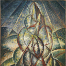 Gerardo Dottori, Forme ascensionali e torri, 1928, Olio su cartone, 42 x 30 cm, Mart, Museo di Arte Moderna e Contemporanea di Trento e Rovereto , Collezione VAF-Stiftung, MART 2470 | © Archivio Fotografico Mart