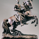 G. De Chirico, Cavallo e cavaliere con berretto frigio, 1940/’66; bronzo, h. cm 36