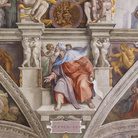 Michelangelo Buonarroti, Cappella Sistina, Profeta Ezechiele dopo l’installazione del nuovo impianto di illuminazione. Foto Boutique Creativa © Governatorato SCV – Direzione dei Musei