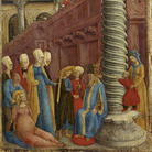 Giovanni d'Alemagna (Antonio Vivarini?), Sant'Apollonia accecata , 1440 - 1445, Tempera su tavola, 54,5 x 34,3 cm, Bergmo, Accademia Carrara | © Accademia Carrara di Bergamo
