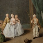 Pietro Longhi, Il Gioco della Pentola, Olio su tela, 65.3 x 54.5 cm, Collezione Intesa Sanpaolo Gallerie d'Italia - Palazzo Leoni Montanari, Vicenza