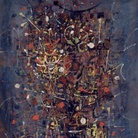 Charles Pollock, Fuochi d’artificio, 1950. Guazzo su carta montata su pannello. © Charles Pollock Archives
