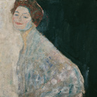 Gustav Klimt, Ritratto di signora in bianco, 1917-1918, Olio su tela, 70 × 70 cm, Belvedere, Vienna | © Belvedere, Vienna
