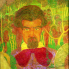 Kazimir Malevič, Studio per affresco. Autoritratto, 1907. Olio su cartone, 69,3 x 70 cm. Museo di Stato Russo, San Pietroburgo