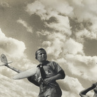 Aleksandr Rodčenko, Giovani piloti di alianti. Bozza di una doppia pagina per la rivista “USSR in Costruzione”, 1933, Cartoncino, fotomontaggio, Collezione del Moscow House of Photography Museum, 
