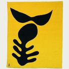 Jean Arp, Squelette et moustaches, 1956, arazzo realizzato da un rilievo