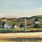 Edward Hopper, Road and Houses, South Truro, 1930-1933, Olio su tela, 109.7 x 68.4 cm, Whitney Museum of American Art, New York, Legs de Josephine N. Hopper | © Heirs of Josephine Hopper / 2019, ProLitteris, Zurich | Foto : © 2019. Digital image Whitney Museum of American Art / Licensed by Scala
