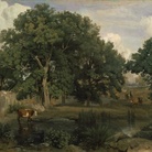Jean-Baptiste Camille Corot, Foresta di Fontainebleau, 1846, Olio su tela, 90,2 x 128,8 cm, Boston, Museum of Fine Arts