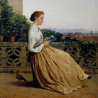Michele Tedesco, Lettura in terrazza, 1875 circa, Olio su tela, 48 x 62 cm