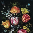 Ambrosius Brueghel, Vaso con tulipani e dalie, 1645-50 ca., Olio su tavola, 14.5x24.5 cm, Collezione privata, Amsterdam