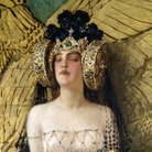 Cesare Saccaggi, A Babilonia (Semiramide), circa 1905, olio su tela con oro e pietre colorate, courtesy &copy; Fondazione Magnani Rocca