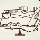David Smith, Hudson River Landscape, 1951. Acciaio saldato dipinto e acciaio inossidabile, 126,8 x 187,3 x 42,1 cm