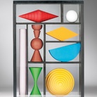 Lucio Del Pezzo, Casellario, 1980. Multiplo in legno