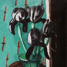 Max Beckmann, Iris neri, 1928, Olio su tela, 45 x 80 cm, Rosemarie Ketterer Stiftung. Dauerleihgabe im Kirchner Museum Davos | © 2018, ProLitteris, Zurich