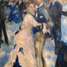 Pierre Auguste Renoir (1841 - 1919), Bal du moulin de la Galette, dettaglio della coppia danzante in secondo piano, 1876, Olio su tela, 131 x 175 cm, Parigi Mus&eacute;e d'Orsay | Foto: Sailko (Own work) via Wikimedia Creative Commons