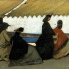Giovanni Fattori, La rotonda di Palmieri a Livorno, 1866, Olio su tavola, cm. 12,5x36, Firenze, Galleria d’arte moderna di Palazzo Pitti