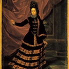 Jan Frans van Douven, Cinque scene di vita di corte a Düsseldorf; L’Elettrice Palatina in atto di danzare, vestita ‘alla spagnola’, 1699, olio su tela, Firenze, Palazzo Pitti, Galleria Palatina