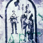 Blek le Rat, Image Pieuse, Paris, 1985. Photo by Xavier Prou