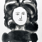 Pablo Picasso, Da Vingt poèms de Gòngora, 1948, Femme à la fraise, de profil, acquatinta allo zucchero, acquaforte