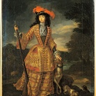 Jan Frans van Douven, Cinque scene di vita di corte a Düsseldorf; L’Elettrice Palatina in abito da caccia, 1691-1700 ca, olio su tela Firenze, Palazzo Pitti, Galleria Palatina