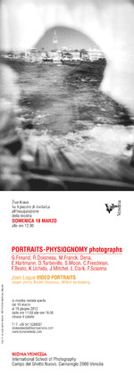 PORTRAITS - PHYSIOGNOMY photographs. Joan Logue VIDEO PORTRAITS