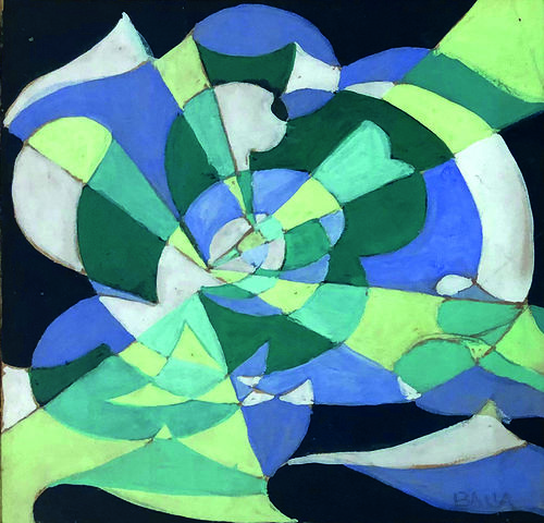 Giacomo Balla, Studio per La ricerca della verità, 1925, tempera su carta