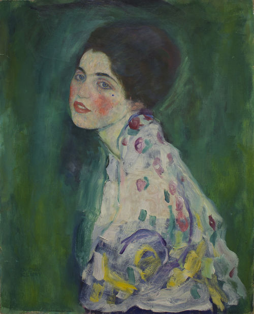 Gustav Klimt, <em>Ritratto di Signora</em>, 1916-1917, Olio su tela, 68 &times; 55 cm, Piacenza, Galleria d'Arte Moderna Ricci Oddi | Courtesy Galleria d'Arte Moderna Ricci Oddi, Piacenza<br />