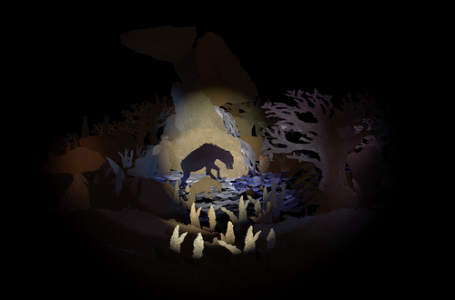 Anìmule vr. Il mondo sottile di Claudia Losi 2025, installazione VR, video 180°, audio 360°, tappeto, 16’