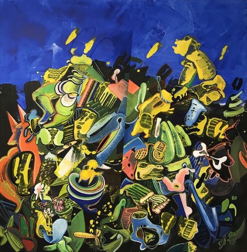 Lucio Pozzi, Color Crowd, 2021