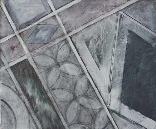Guido Strazza, <em>Cosmate</em>, 1985, Tempera on camvas, 59 x 49.6" | Courtesy of Galleria Giorgio Franchetti alla Ca&rsquo; d&rsquo;Oro, Venice