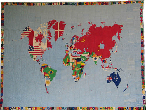Alighiero Boetti, Mappa, 1972-73. MAXXI - Museo nazionale delle arti del XXI secolo, Roma