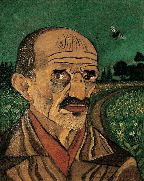 Antonio Ligabue, <em>Autoritratto</em>, 1961, Olio su tela, 40 x 50 cm, Collezione privata