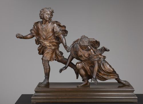 Giovan Battista Foggini, Atalanta e Ippomene, fine XVII sec., bronzo,  a. Dresda, Skulpturensammlung, Staatliche Kunstsammlungen  