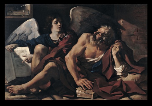 Guercino, San Matteo con l'Angelo, 1622. Olio su tela. Pinacoteca Capitolina, Roma