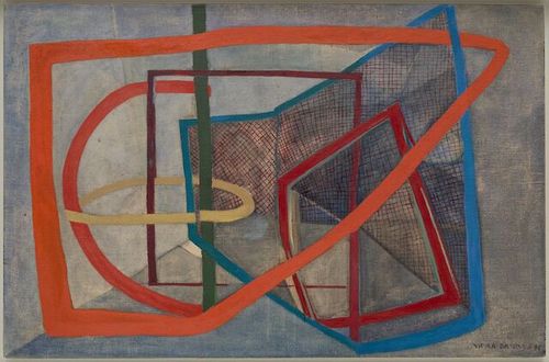 Maria Helena Vieira da Silva, <em>Composizione</em>, Gennaio 1936, Olio su tela, 105.3 &times; 161.5 cm, Solomon R. Guggenheim Museum, New York, Solomon R. Guggenheim Founding Collection, By gift | &copy; Adagp/Jeanne Bucher Jaeger, Parigi, by SIAE 2024