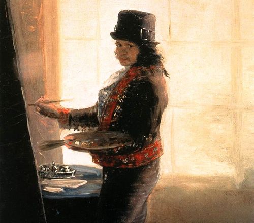 Francisco de Goya y Lucientes, Autorretrato ante su caballete I Ph. courtesy Real Academia de Bellas Artes de San Fernando