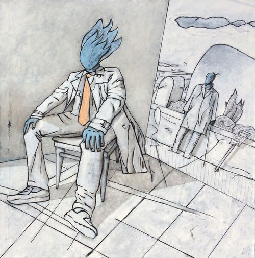 Fulvio Tornese, Siamo solo il nostro sguardo, cm 100x100, acrilico su tela