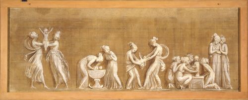 Antonio Canova, Il mercato degli amorini (verso), 1806 circa. Tempera su tela, 115 x 315 cm. Bassano del Grappa, Museo-Biblioteca-Archivio, M3-M4