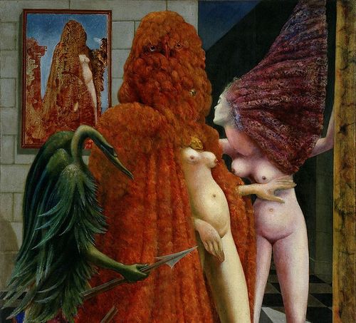 Max Ernst, <em>La vestizione della sposa</em> (<em>La Toilette de la mari&eacute;e</em>), 1940, Olio su tela, 129.6 &times; 96.3 cm, Venezia, Peggy Guggenheim Collection, Venice (Solomon R. Guggenheim Foundation, New York) | &copy; Max Ernst, by SIAE 2022