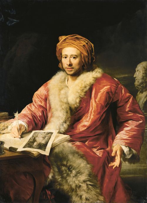 Anton Von Maron,&nbsp;<em>Ritratto di Johann Joachim Winckelmann</em><span>, 1768, Olio su tela, 99 x 136 cm, Castello di Weimar</span>