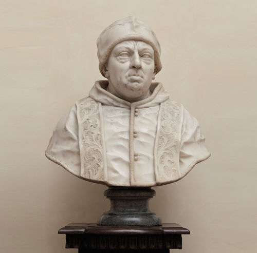 Scultore fiorentino, Busto di Leone X, sec. XVI, marmo, h. cm.66, Firenze, Collezione privata