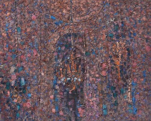 Piero Zuccaro, Interno, incerto e oscillante, 2014 olio su tela, cm 80x100. Collezione privata