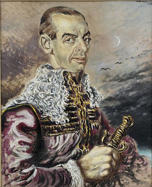 Alberto Savinio,<em> Ritratto di Fausto Bima</em>, 1948, Olio su tela, 57 x 70 cm | Courtesy Collezione privata, Torino