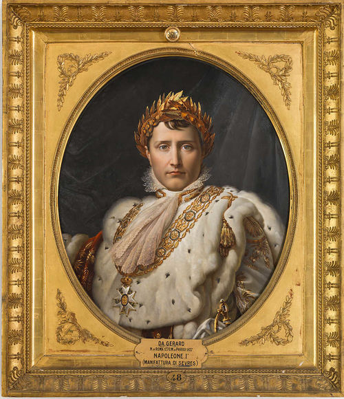 Manifattura di Sèvres, Napoleone Bonaparte, 1811, dipinto su porcellana da Jean Georget da un ritratto di François Gérard, Firenze, Museo delle Porcellane